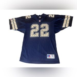 VTG 90s Russell Athletic NFL Dallas Cowboys Emmitt‎ Smith #22 Jersey Mens 44